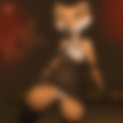 blurred picture of an anthropomorphic female fox